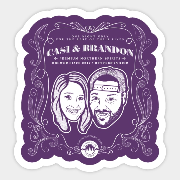 Casi and Brandon- Jack Daniels Style Sticker by McWonderful